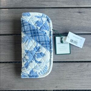 Vintage VERA BRADLEY 2001 Blue Toile Double Eye Case